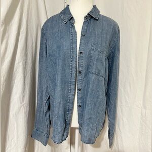 Splendid denim long sleeves polo shirt.